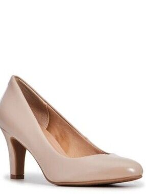Like New Kelly & Katie Women's Genna Taupe Rounded-Toe Pump, Sz 9m